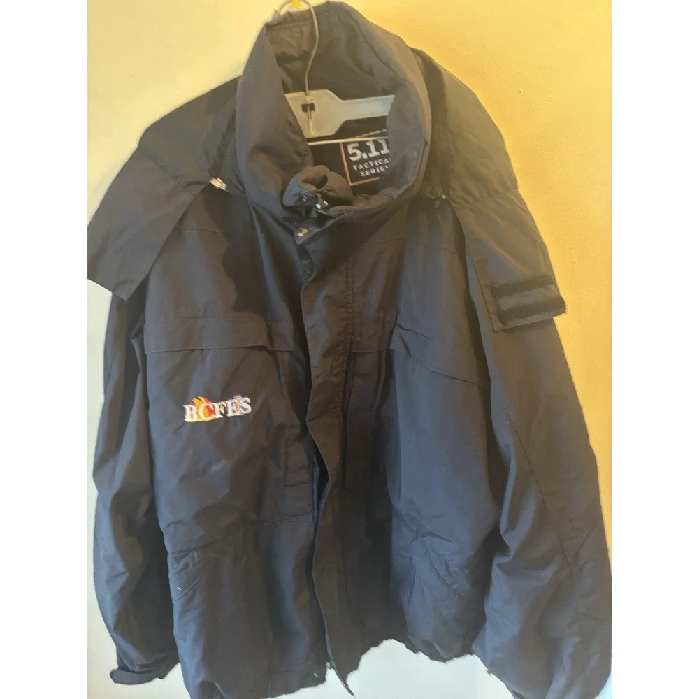 5.11 Tactical Jacket Men's XL Blue Waterproof Hooded Parka Softshell Lined Coat